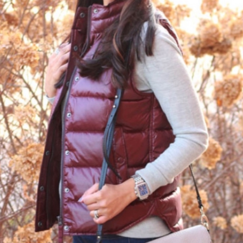 Burgundy J. Crew puffer vest